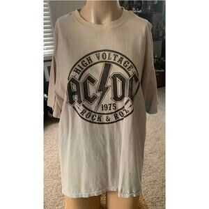 AC/DC tie dyed band shirt sz L